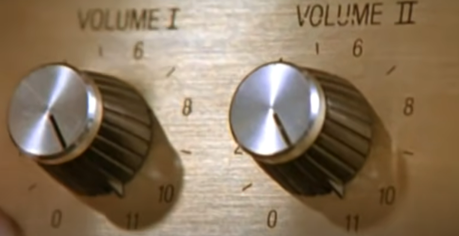 Volume dial that goes up to 11 (from Spinal Tap)