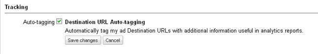 enabling auto tagging in google adwords